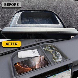 Maxzina Dashboard Storage Organizer Compatible with 2025 Maverick Silicone Dash Insert Divider Storage Tray Behind Screen Dashboard Layer Storage Box for 2025 Maverick Accessories