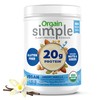 Orgain Organic Simple Vegan Protein Powder, Vanilla - 20g Plant