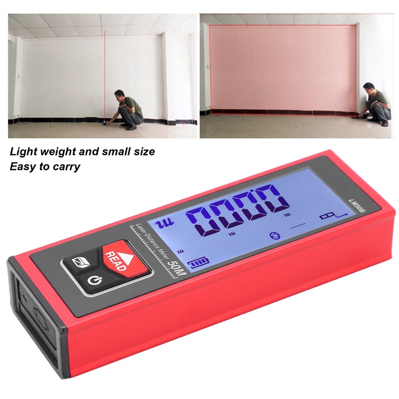 LM50B 50m/164ft Laser Range Finder Electronic Ruler Hand Held Mini