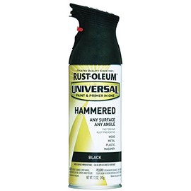 12 Oz Hammered Black Universal Spray Paint [Set of 6]