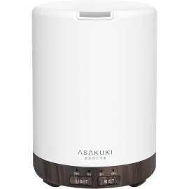ASAKUKI 300ML Oil Diffuser | Quiet 5-in-1 Humidifier, 7-Color LED, Auto-Off