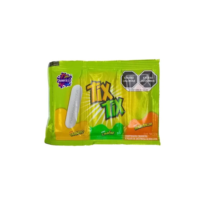 Tix Tix Chupabarrita Sabor Ácido Intenso 18 Pzas 12 Gr
