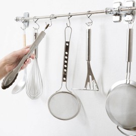 Hooks for Hanging, 20pcs S Hooks for Hanging Heavy Duty with Safety Buckle, Suitable Diameter up to 2.8cm for Kitchen Bathroom Bedroom Wardrobe, Metal