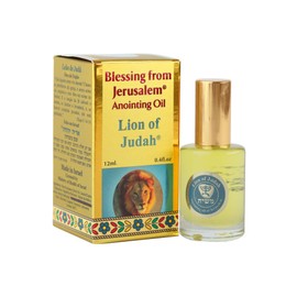Ein Gedi Rose of Sharon Anointing Oil, Blessing from Jerusalem Gold Collection, Holy Land Anointing Oil for Prayers and Blessings. (12ml, Lion of Judah)