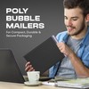Black Small Poly Bubble Mailers 6x10 inch #0 | Self