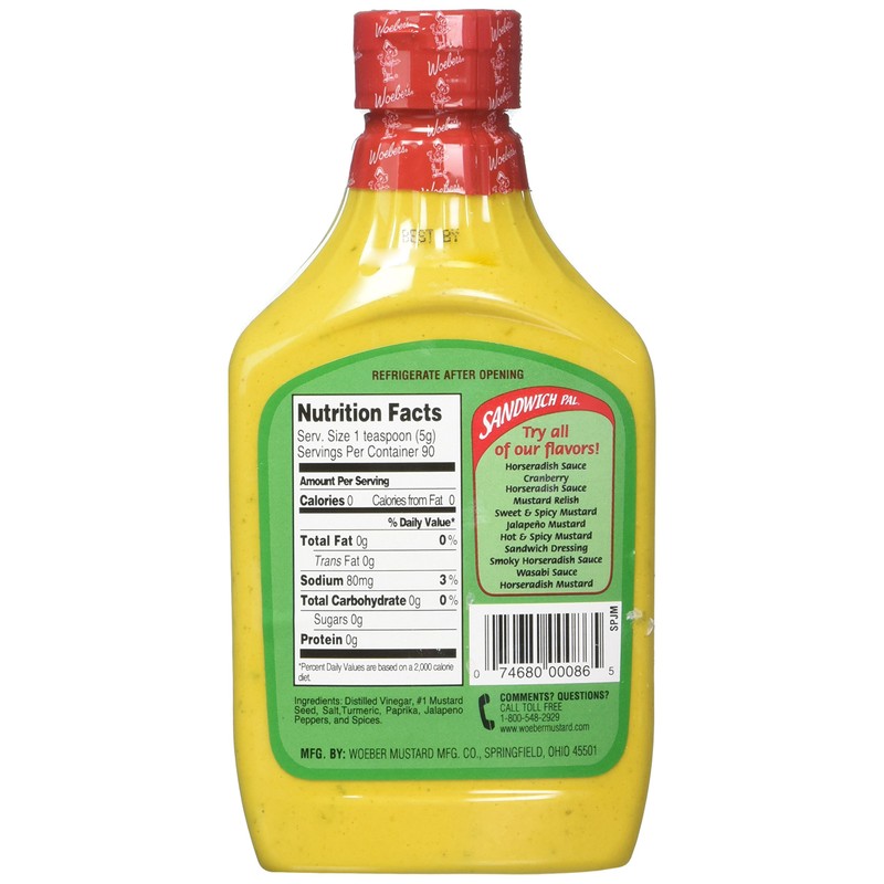 Woeber Mustard Sandwich Pal Jalapeno