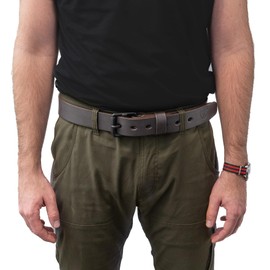 Cardini Buffalo Leather Tactical Gun Belt, Heavy Duty Black Leather Belt for Men for Formal and Casual Dress, EDC Gear for Concealed Carry, Belt Carry, and Shoulder Holster Clips, Gun Accessories