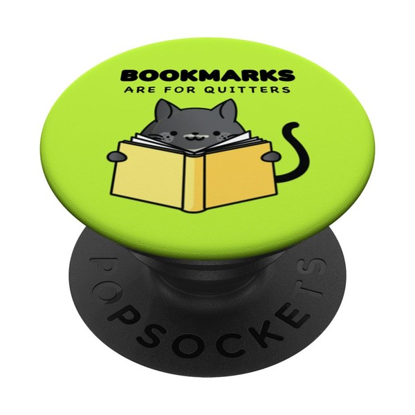 Bookmarks are for Quitters - Cute Tuxedo Cat Reading a