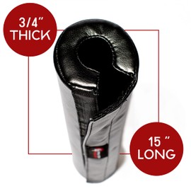 Dark Iron Fitness Barbell Pad - 15-inch, Extra Thick, Padded Cushion for Squat, Hip Thrust, Weight Training and Lunge Exercises - Squat Rack Accessories﻿