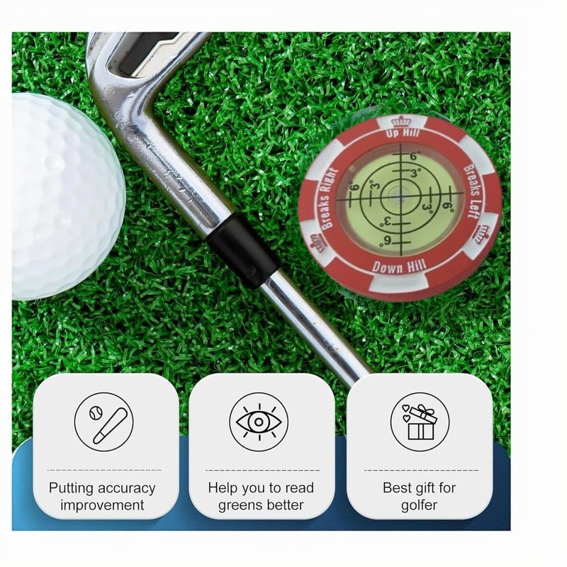 Golf Green Reader, Golf Ball Marker with High Precision Horizontal
