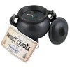 Reusable 4 Inch Cast Iron Cauldron Candle with Lid and