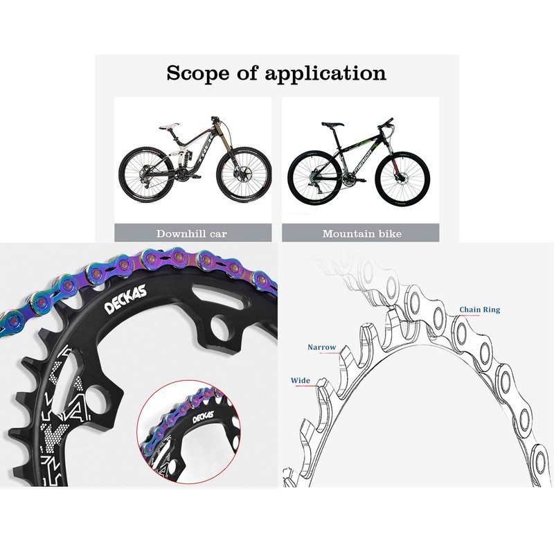 Round Chainring 110BCD 36T 38T 40T 42T 44T 46T 48T