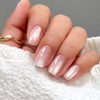 JMEOWIO Cat Eye Semi Cured Gel Strips Wraps Nail Art