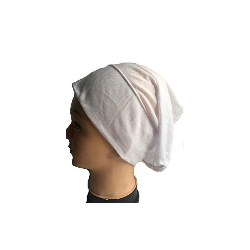 New Under Hijab Scarf Tube Stretchable Bonnet Cap (White)