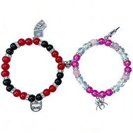 MIXFOSAHN Hazbin Angle Love Husk Bracelets Anime Merch Cosplay Matching Bracelets Hazbin Fans Gifts for Women Men