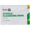 St John Ambulance F115100 Sterile Cleansing Wipes, Pack of 100