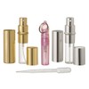 Riverrun Gold and Silver Purse/Travel Empty Refillable Perfume Atomizers, Bonus