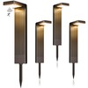 COXSENI Solar Pathway Lights Outdoor 4Pack, 2 Color in 1