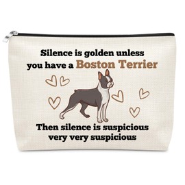 Boston Terrier Cosmetic Bag Boston Terrier Lover Gifts for Daughter Sister Best Friend Dog Lover Gift for Women Pet Owner Mom Cosmetic Bag Christmas Birthday Gift for Her Travel Pouch