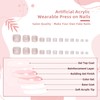 BelleVive 24-Piece White Press-On Toenails, Short Press-On Toenails with Shell