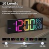 Mee 2ou 16.5" Large LED Wall Clock with Bluetooth Sync,