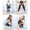 Longdafei Ergonomic Baby Bjorn Carrier Adjustable 4-in-1 Baby Wraps Carrier