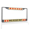 Fastasticdeals Metal Insert License Plate Frame Who Rescued Who Dog