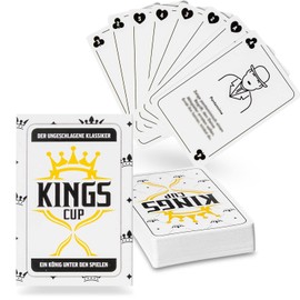 GOODS+GADGETS Kings Cup Card Game - The Original in the 2.0 Version; Card Game Party Game Edition with 52 Cards Expansion German Version