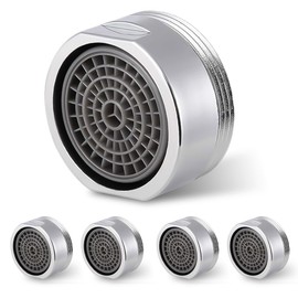SleepDay Aerator M24 Water Flow Max. 10 l/min Anti Limescale Tap Strainer with Spherical Filter Aerator Made of Chrome-Plated Plastic Attachment Aerator for Taps (Pack of 5)