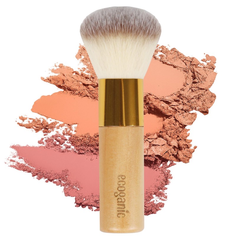 Ecoganic Kabuki Brush Fluffy Powder Brush for Loose Powder, Bronzer,