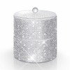 Svpolns Bling Round Dispenser Stackable Apothecary Jar with Clear Lid