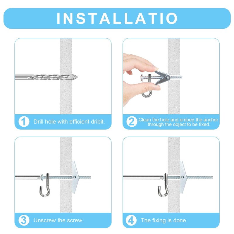 Set of 15 toggle screws and 1/4" wing nut for