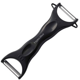 Shimomura Kogyo Verdun Black VB-603 Vegetable Peeler and Slicer, Antibacterial, Dishwasher Safe, Made in Japan (Tsubamesanjo, Niigata)