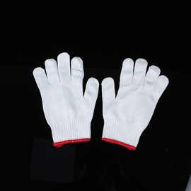 ccHuDE 6 Pairs Nylon Hand Working Gloves Safety Grip Work Gloves Thick String Knit Gloves BBQ Liners Gloves Inspection Gloves for Coin Jewelry Silver