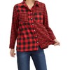 Women's Plaid Blouse, Long Sleeve Button Down CANUAL (US, Alpha,