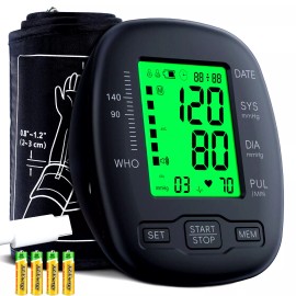 LCD Upper Arm Blood Pressure Monitor Automatic BP Heart Rate Machine NEW