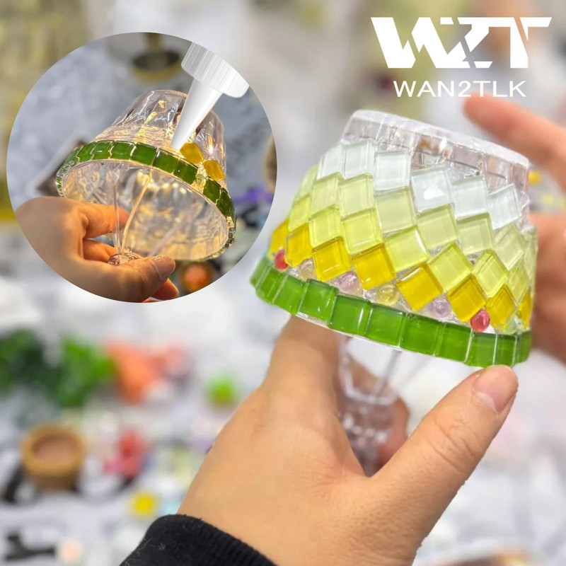 WAN2TLK Mosaic Glue 200ml - Non-Toxic & Water Resistant, Clear