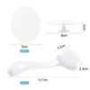 3 Face Brushes with Long Handle, 2 Oval Face Brushes,