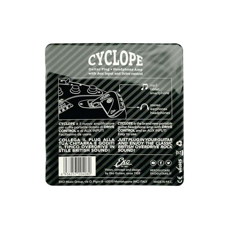 EKO Guitars Cyclope Headphone Amplifier, Headphone Amplifier, Drive Control and