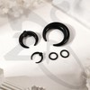 ZS 4 Pairs Acrylic Septum Taper Pincher Ring, 14G 12G