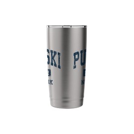 Pulaski New York NY Vintage Athletic Sports Design Stainless Steel Insulated Tumbler