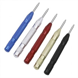 Spring-Loaded Center Punch Tool for Woodworking Craft Silver BL11118 100ea