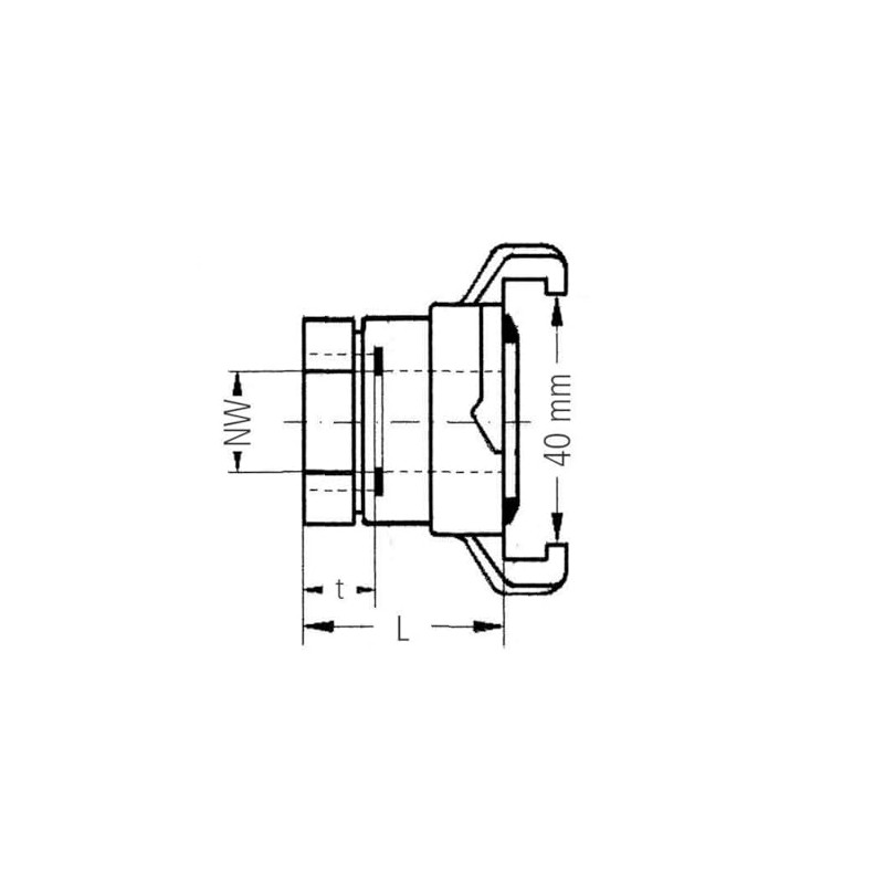 Geka 20111SB Threaded part 2000" with female thread G 3/4"