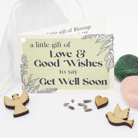 Get Well Soon Gemstone Bag of Good Wishes, a unique get well soon token to show you care