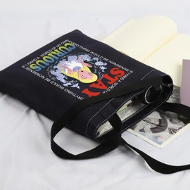 CMNIM Alice Gifts Alice Wonderland Tote Bag Stay Curious Bag Alice Fans Gift Anime Gift Cartoon Movie Aesthetic Bag Handbags (Stay Curious TB)