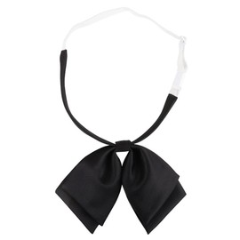 Mantieqingway Adjustable Pre-Tied Bow Tie for Women Girls Blouse Neck ties for Uniform Shirt Bowknot Neckwear (Black)