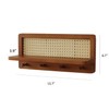 FRIADE PE Rattan Coat Rack Shelf Wall Mounted with 4