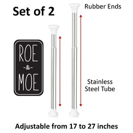 Deluxe Stainless Steel Telescoping Window Security Guard Bars Prevent Forced Entry - extends from 17–27 inches (2)