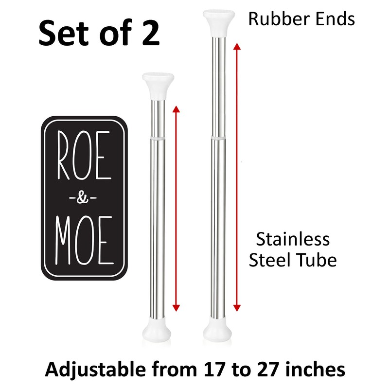 Deluxe Stainless Steel Telescoping Window Security Guard Bars Prevent Forced