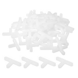 QUARKZMAN Pack of 200 Wall and Floor Tiles Plastic T-shaped Spacers Tile Tools 4 mm 5/32 Inch Tile Spacers for Installing Ceramic Tiles, White